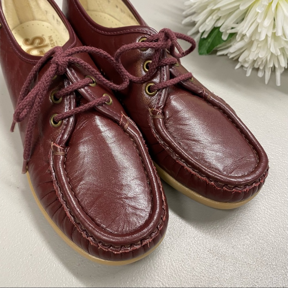 SAS Comfort Shoe Handsewn Made in USA Vintage Red - Picture 5 of 7